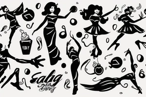 coding, dancing, holiday tattoo idea