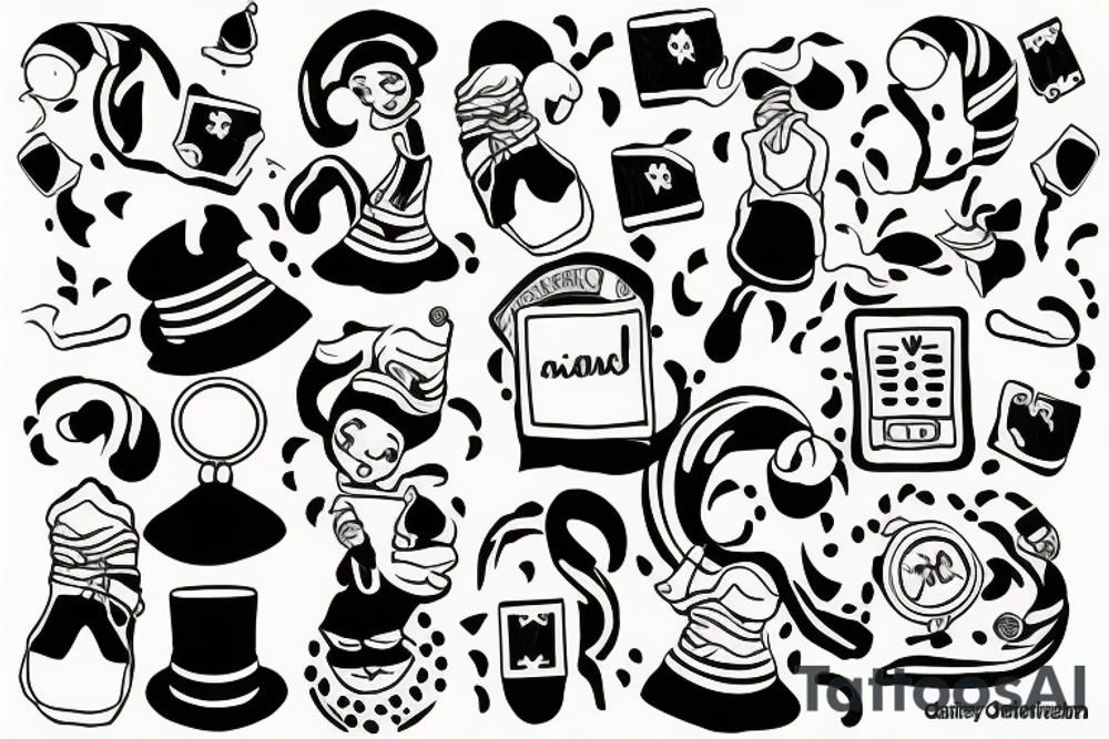 coding, dancing, holiday tattoo idea