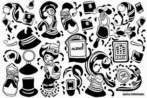 coding, dancing, holiday tattoo idea