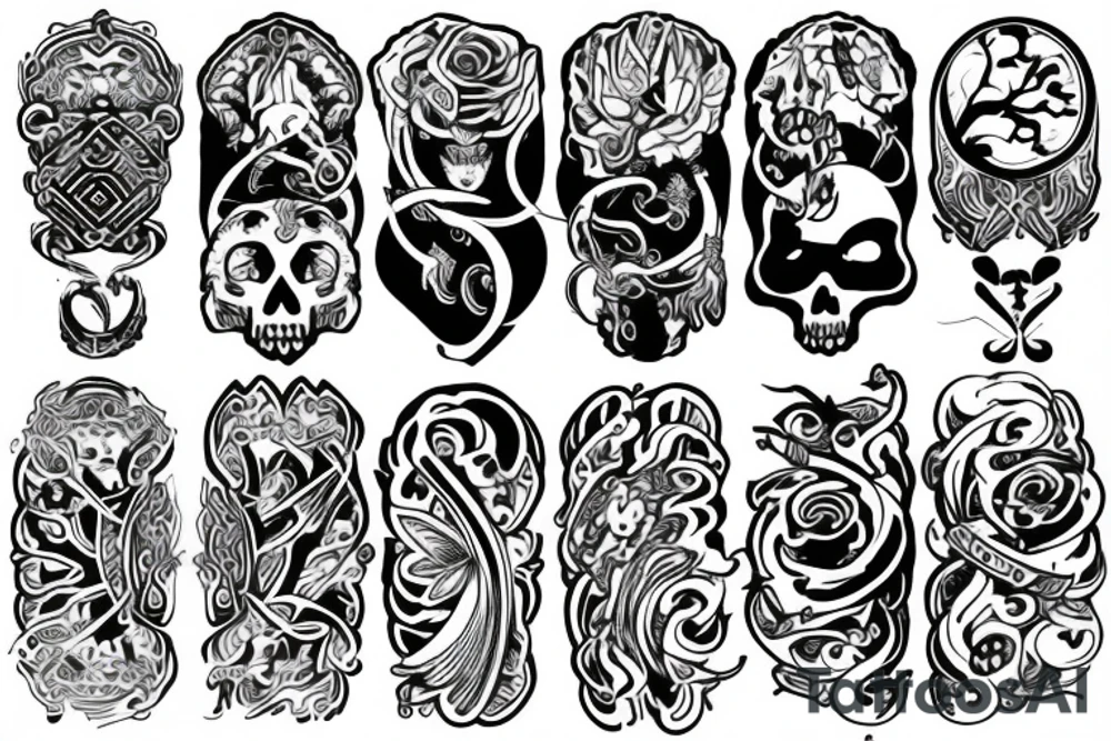 Full back, symbolism tattoo idea