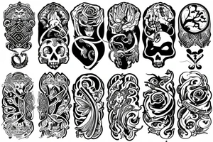 Full back, symbolism tattoo idea
