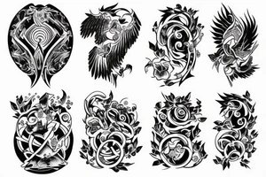 Full back, symbolism tattoo idea