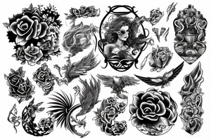 Full back, symbolism tattoo idea