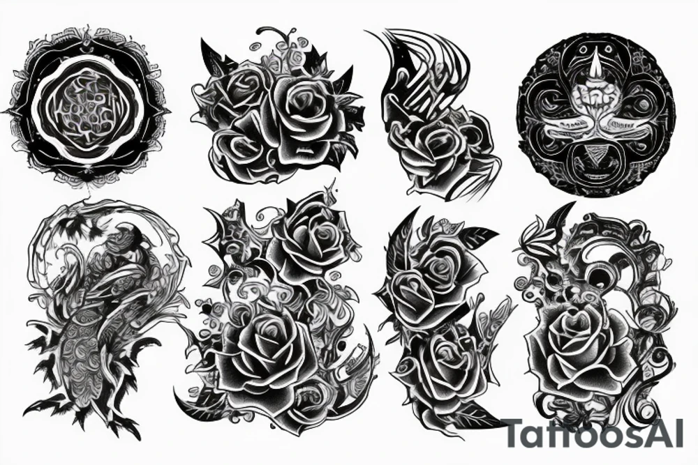 Full back, symbolism tattoo idea