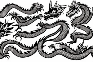 Awkward dragon on hoard of video games tattoo idea