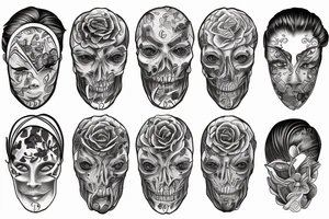 Various connecting lines tattoo idea