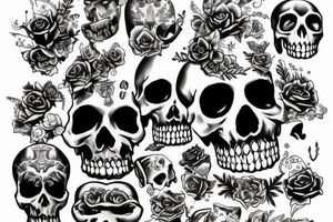 Santa Muerta with gun tattoo idea