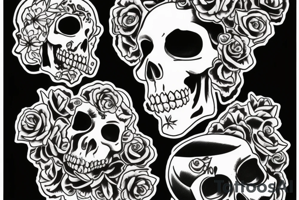 Santa Muerta with gun tattoo idea