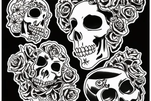 Santa Muerta with gun tattoo idea