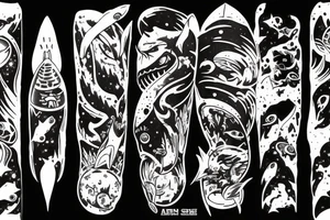 A space shark tattoo idea