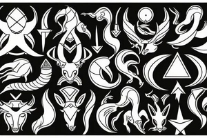Capricorn and vigro zodiac sign tattoo idea