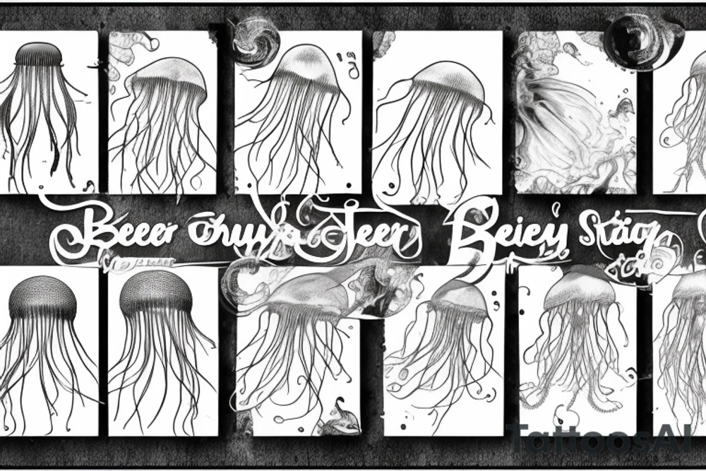 a beer drinking jellyfish tattoo idea