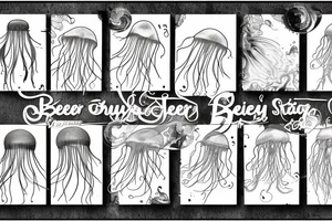 a beer drinking jellyfish tattoo idea