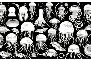 a beer drinking jellyfish tattoo idea