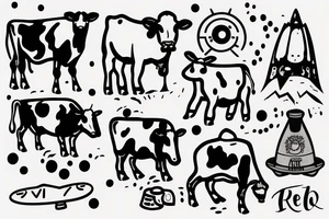 Cow abducting UFO tattoo idea