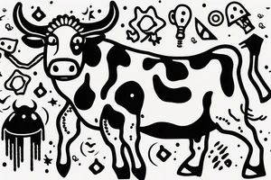 Cow abducting UFO tattoo idea