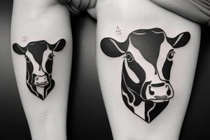 Cow abducting UFO tattoo idea