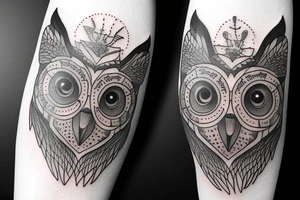 bear and owl tattoo idea