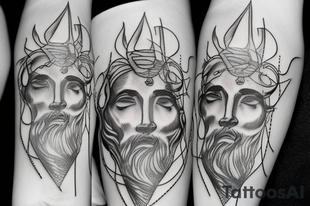 Zeus holding a lightning tattoo idea