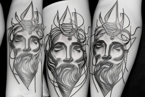 Zeus holding a lightning tattoo idea