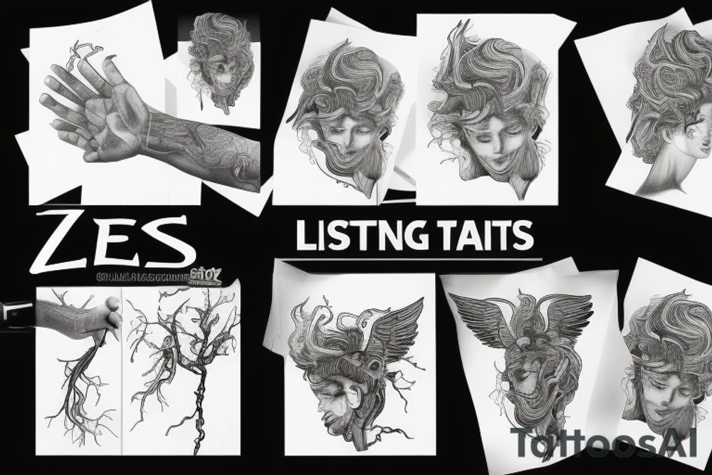 Zeus holding a lightning tattoo idea