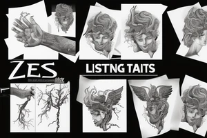 Zeus holding a lightning tattoo idea