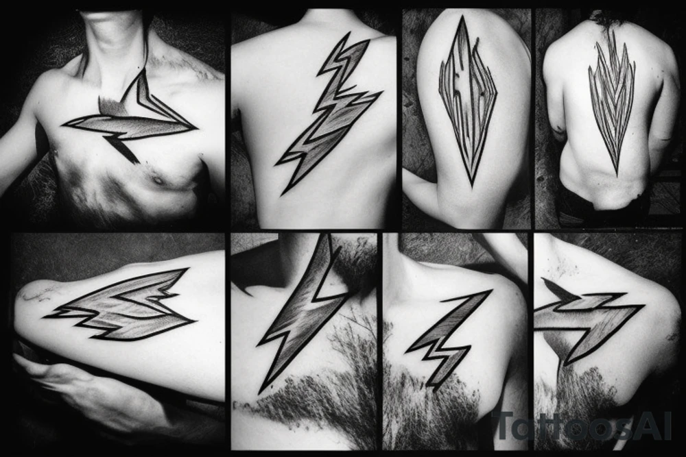 Zeus holding a lightning tattoo idea
