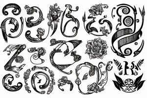 Should contain letter R and C and Zodiac sings of Aris and cancer tattoo idea
