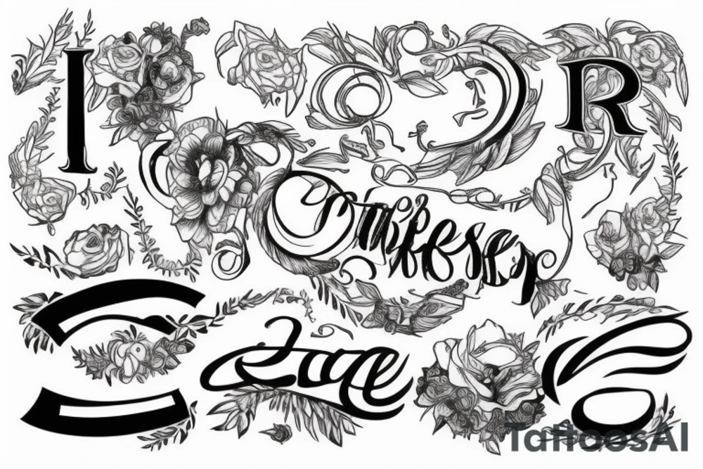 Should contain letter R and C tattoo idea