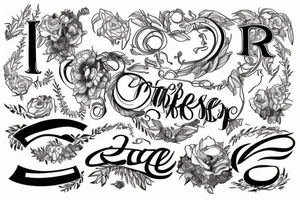 Should contain letter R and C tattoo idea