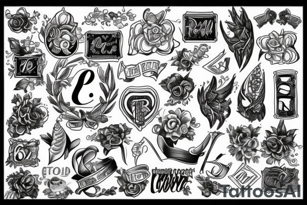 Should contain letter R and C tattoo idea