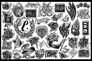 Should contain letter R and C tattoo idea
