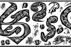 Should contain letter R and C tattoo idea