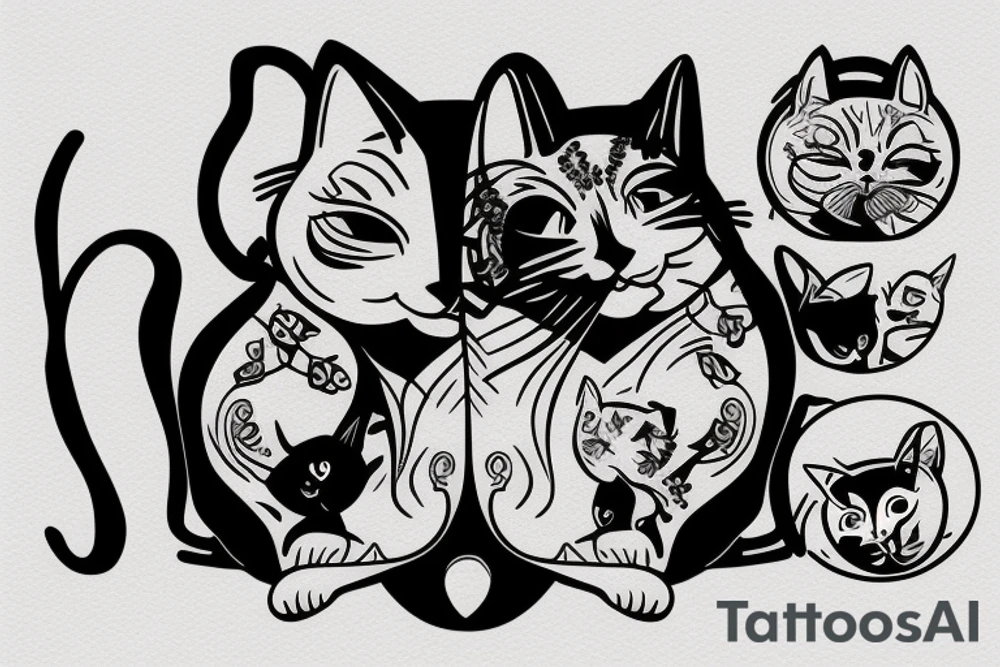 bald cat tattoo idea