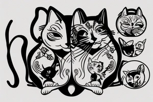 bald cat tattoo idea