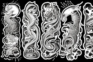 Deep sea monster tattoo idea