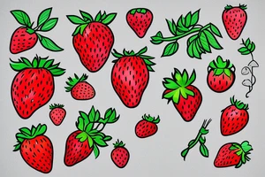 Strawberry plant tattoo idea