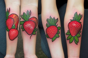 Strawberry plant tattoo idea