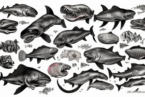 Dunkleosteus deep sea creature tattoo idea