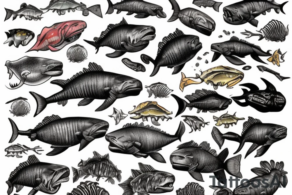 Dunkleosteus deep sea creature tattoo idea