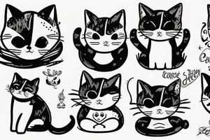 chunky cat tattoo idea