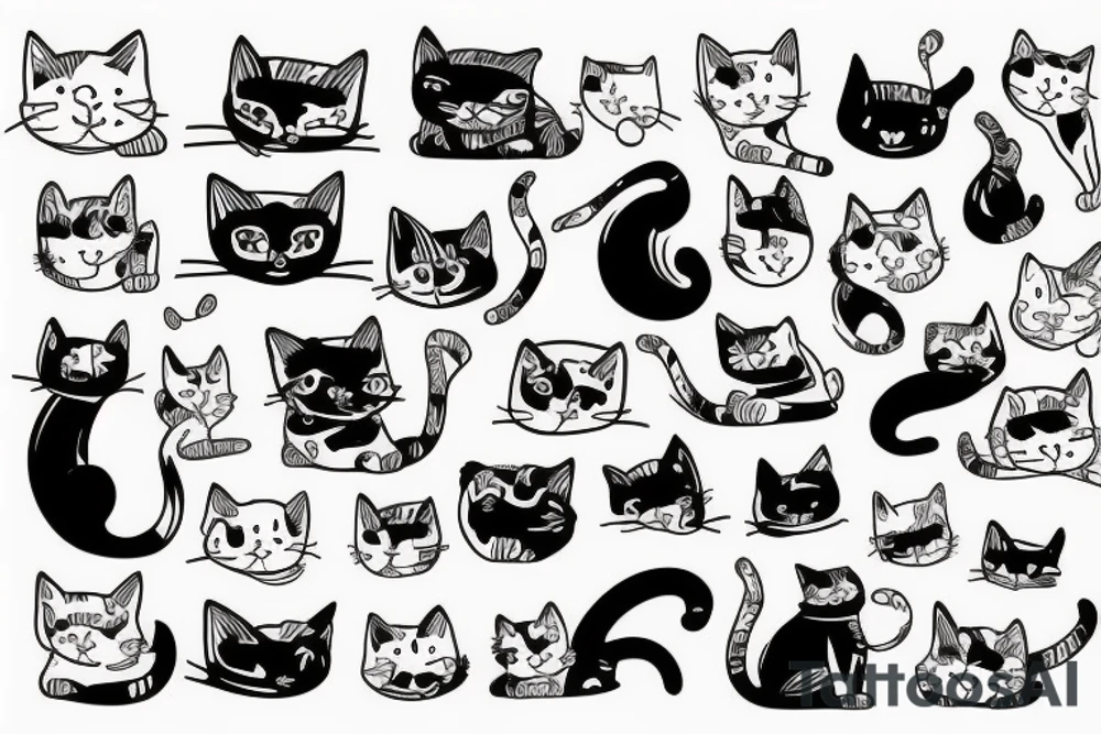 chunky cat tattoo idea