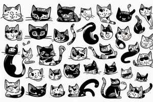 chunky cat tattoo idea