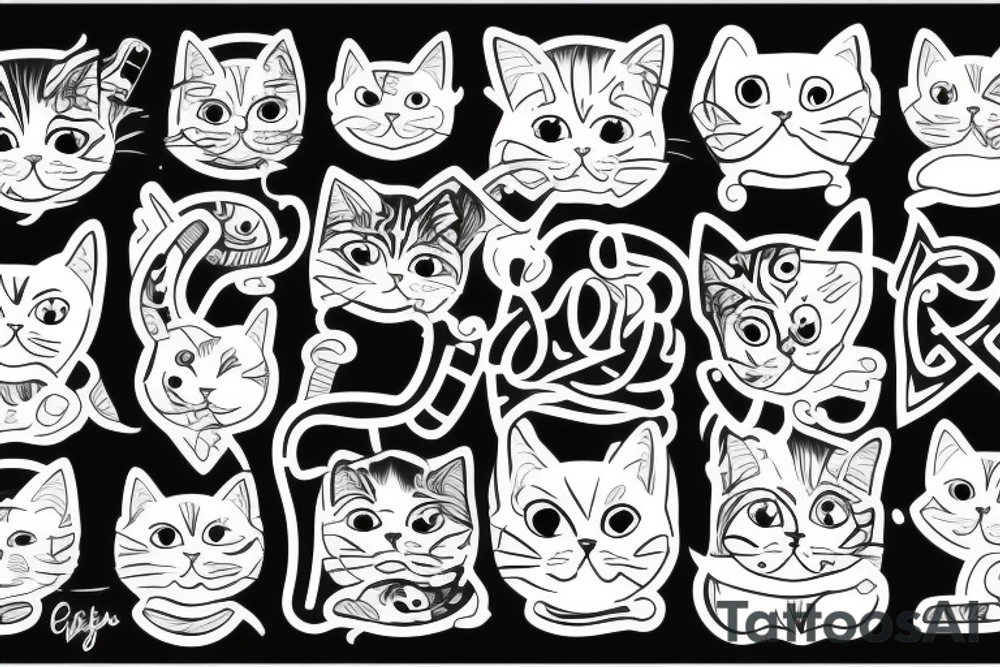 chunky cat tattoo idea