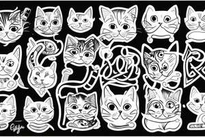 chunky cat tattoo idea