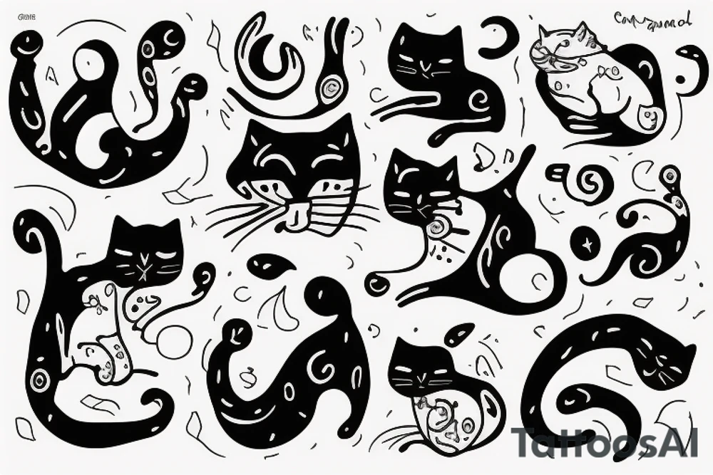 chunky cat tattoo idea