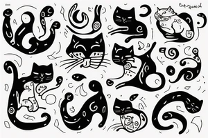 chunky cat tattoo idea
