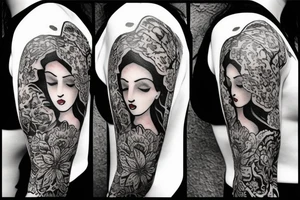 Women life freedom and iran icon tattoo idea