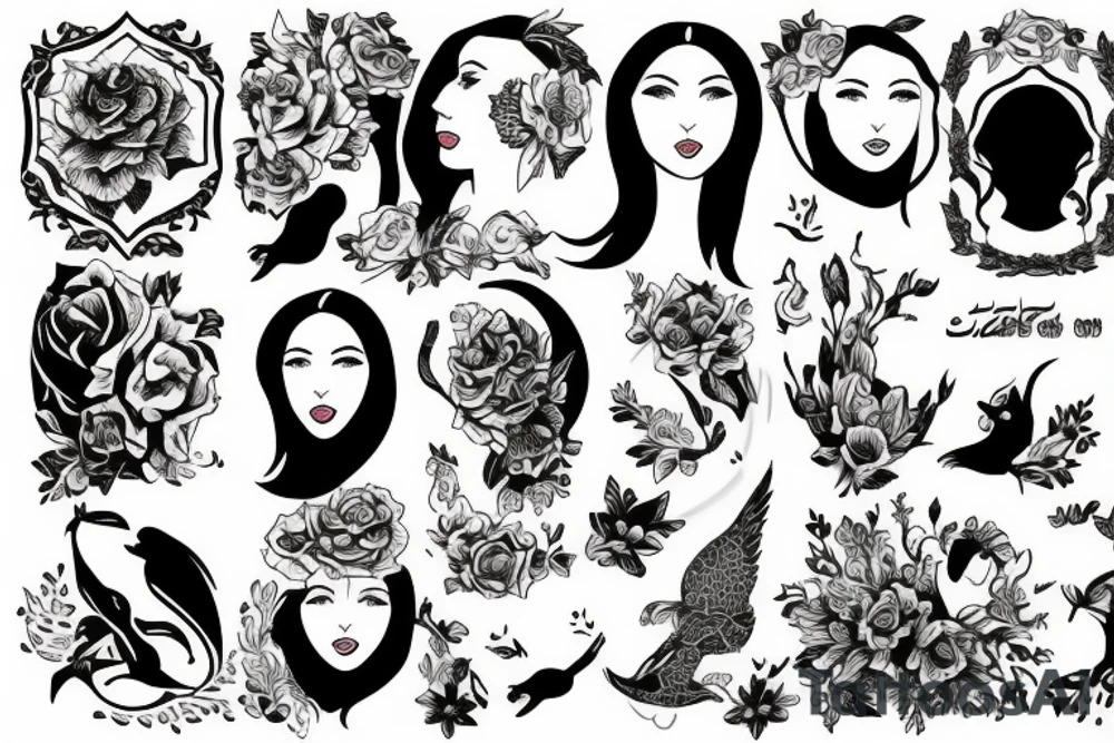 Women life freedom and iran icon tattoo idea