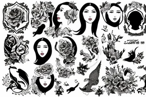 Women life freedom and iran icon tattoo idea